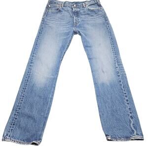 Levis 501 Jeans Men’s 36x34 Button Fly Straight Leg Blue Denim Workwear Classic